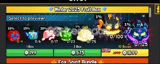 Blox Fruit Winter 2025 Fruit Box x10