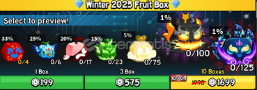 Blox Fruit Winter 2025 Fruit Box x125