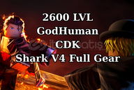 Blox Fruits 2550 LVL Godhuman Race V4 Gear
