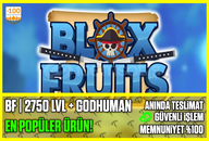 ⭐️Blox Fruits❤️2750 LVL + GODHUMAN GARANTİLİ❤️