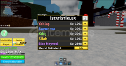 blox fruits 2800 level hesap