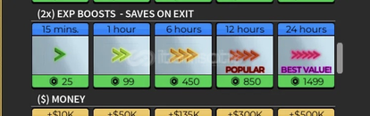 BLOX FRUITS 2X EXP 6 SAAT