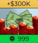 ✨Blox Fruits +$300K Cash✨