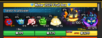 BLOX FRUITS 3X WINTER 2025 FRUIT BOX