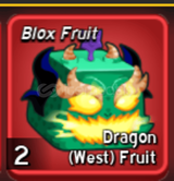 Blox Fruits DRAGON FRUIT (WEST)
