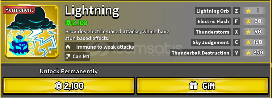 Blox Fruits Permanent Lightning Blox Fruits Permanent Lightning