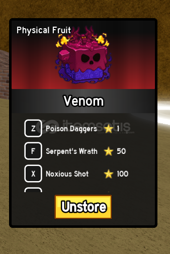Blox fruits venom fruit  Blox fruits venom fruit