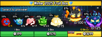 Blox Fruits Winter 2025 Fruit Box 10x
