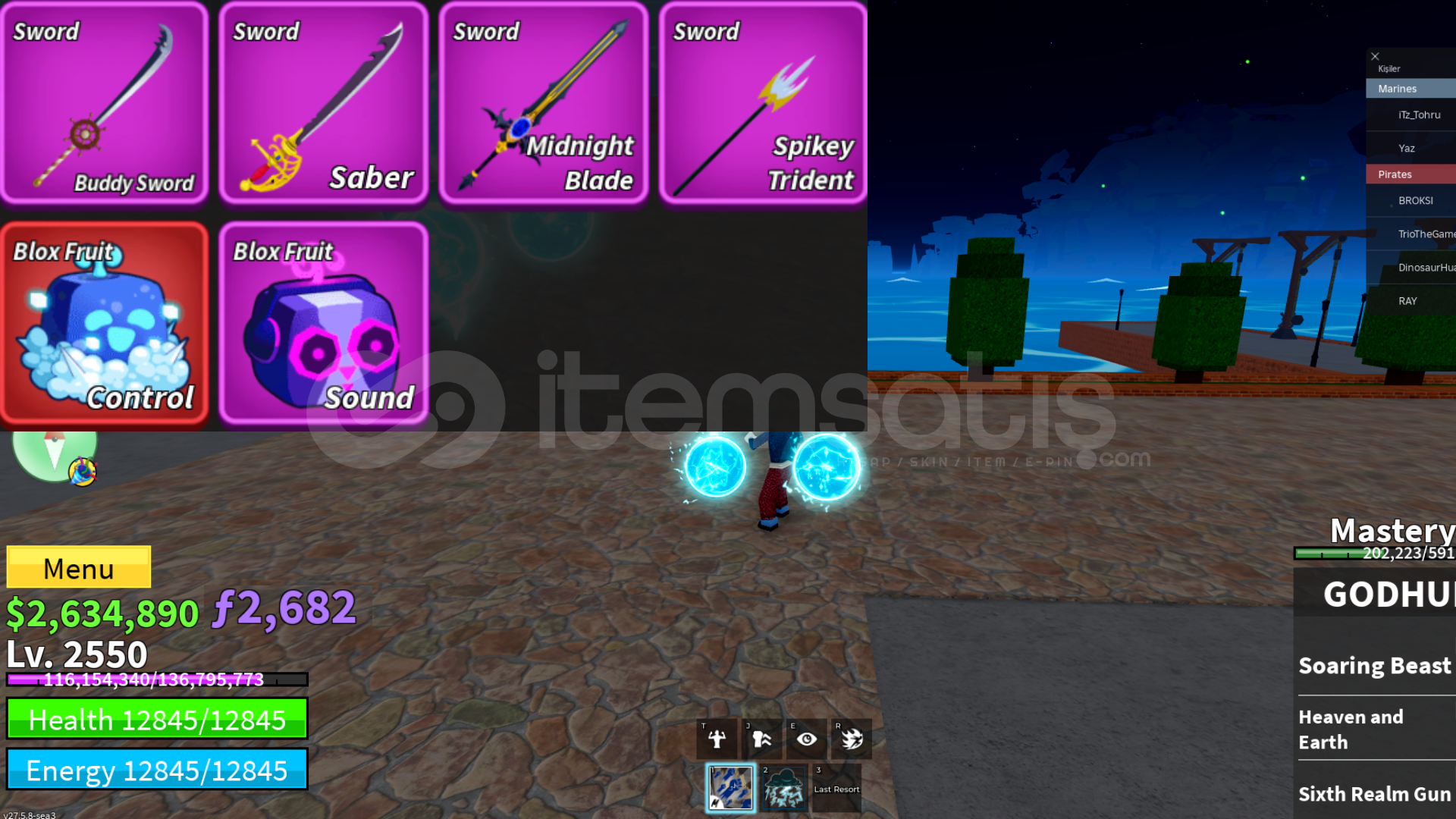 ✅BloxFruit✅2550 LVL⭐CONTROL GOD GARANTİ⭐2.6M ✅BloxFruit✅2550 LVL⭐CONTROL GOD GARANTİ⭐2.6M