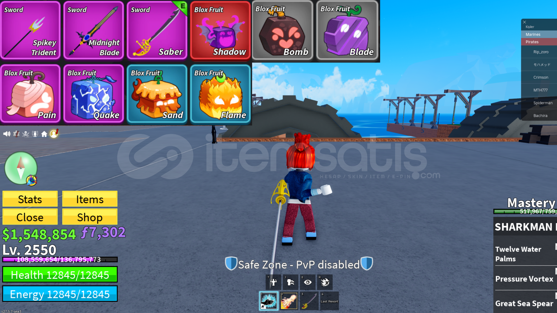 ✅BloxFruit✅2550 LVL⭐SHADOW GARANTİ⭐1.5M ✅BloxFruit✅2550 LVL⭐SHADOW GARANTİ⭐1.5M