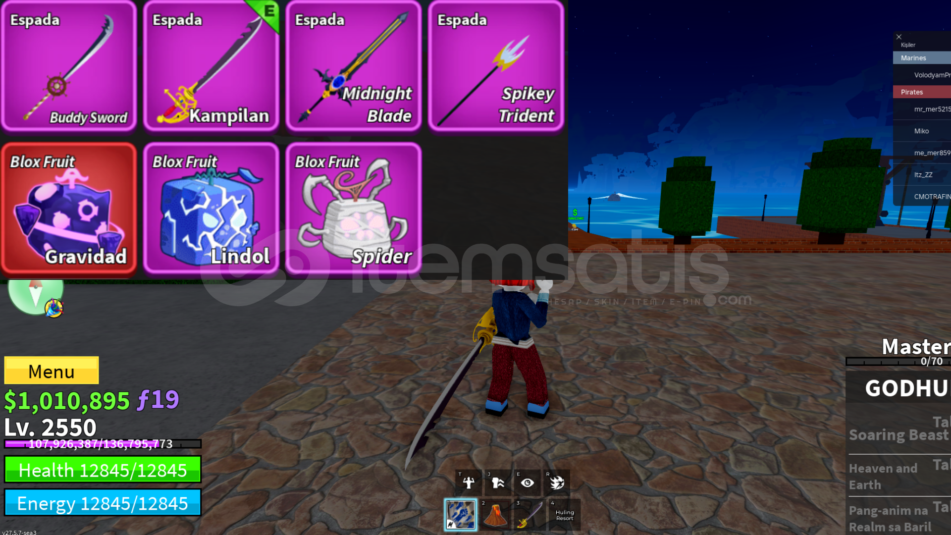 ✅BloxFruit✅2550 LVL⭐GRAVİTY GOD GARANTİ⭐1M ✅BloxFruit✅2550 LVL⭐GRAVİTY GOD GARANTİ⭐1M