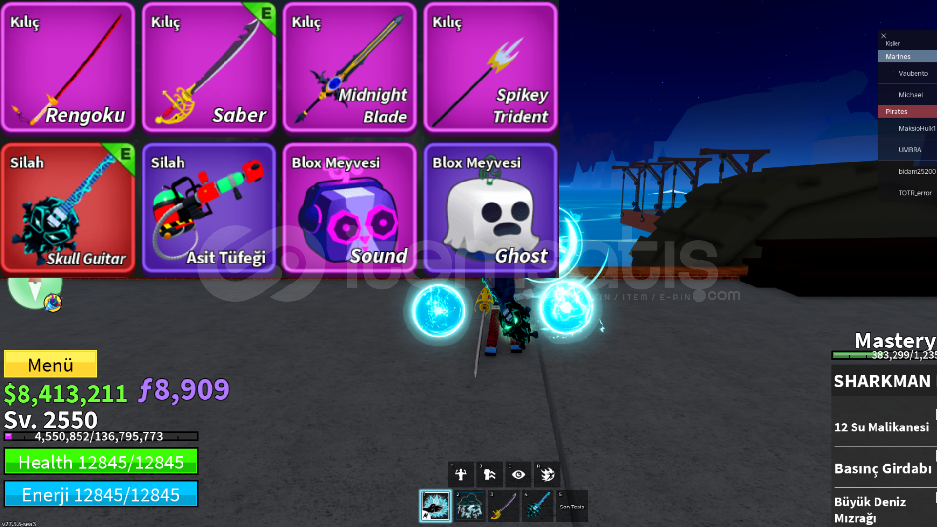 ✅BloxFruit✅2550 LVL⭐SOUND SG GARANTİ⭐8.4M ✅BloxFruit✅2550 LVL⭐SOUND SG GARANTİ⭐8.4M