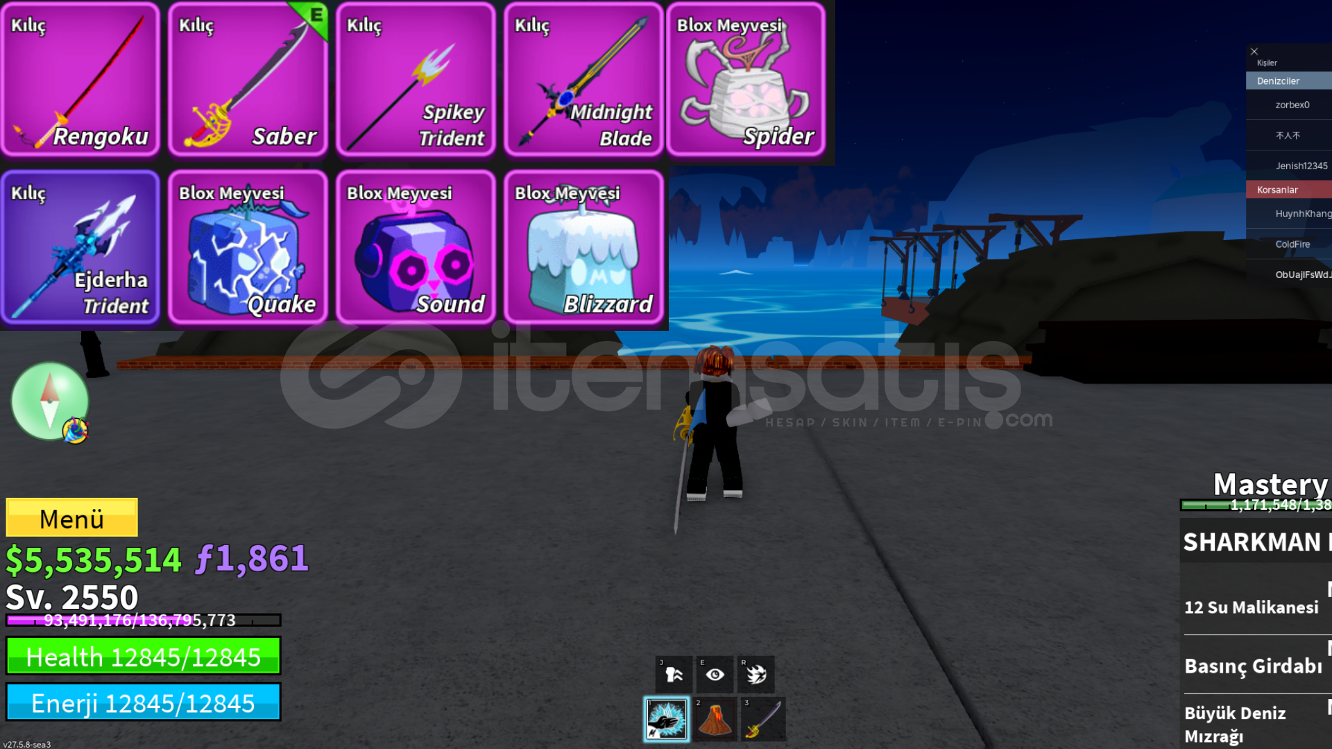 ✅BloxFruit✅2550 LVL⭐SOUND GARANTİ⭐5.5M ✅BloxFruit✅2550 LVL⭐SOUND GARANTİ⭐5.5M