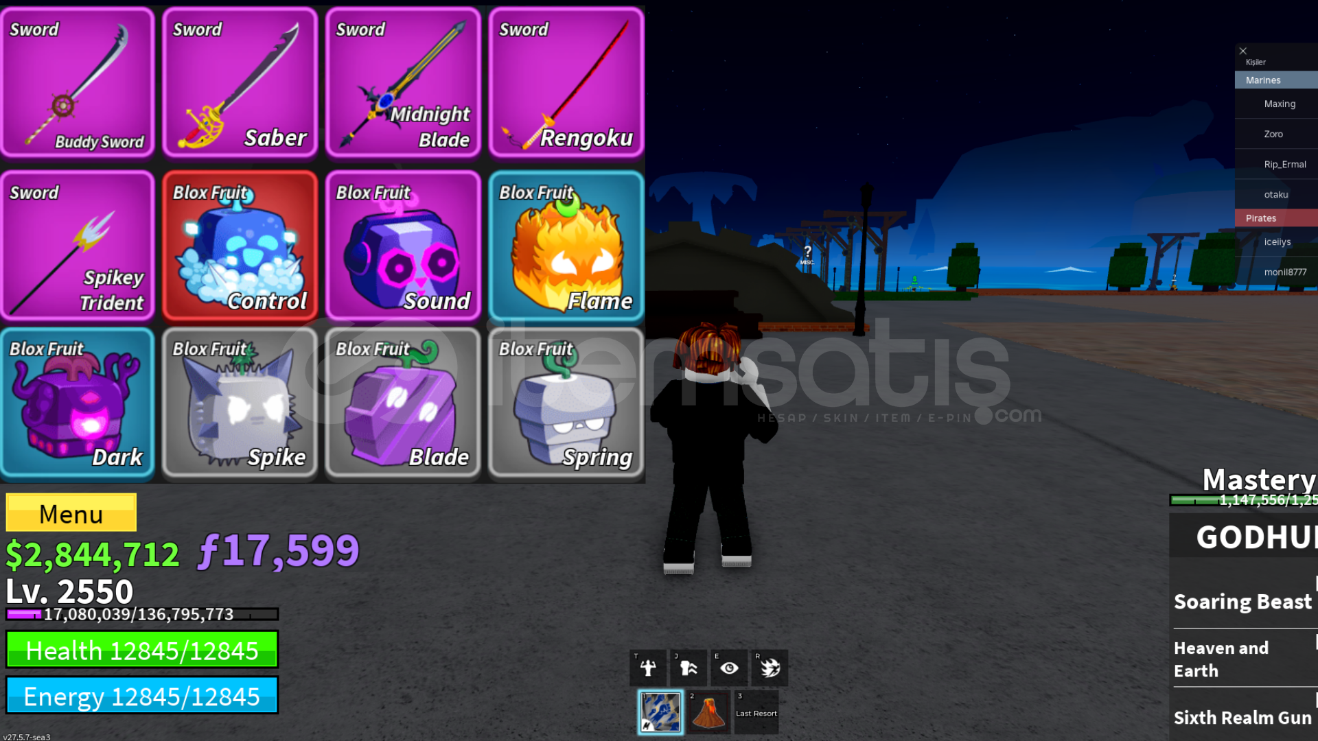 ✅BloxFruit✅2550 LVL⭐CONTROL GOD GARANTİ⭐2.8M ✅BloxFruit✅2550 LVL⭐CONTROL GOD GARANTİ⭐2.8M