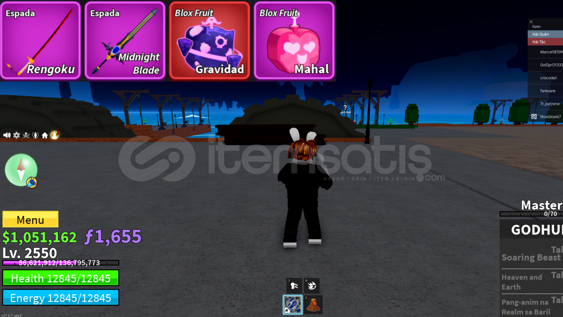 ✅BloxFruit✅2550 LVL⭐ GRAVİTY GOD GARANTİ⭐1M ✅BloxFruit✅2550 LVL⭐ GRAVİTY GOD GARANTİ⭐1M