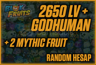 Bloxfruit 2600Lv + GH + 2 Mythic Meyve