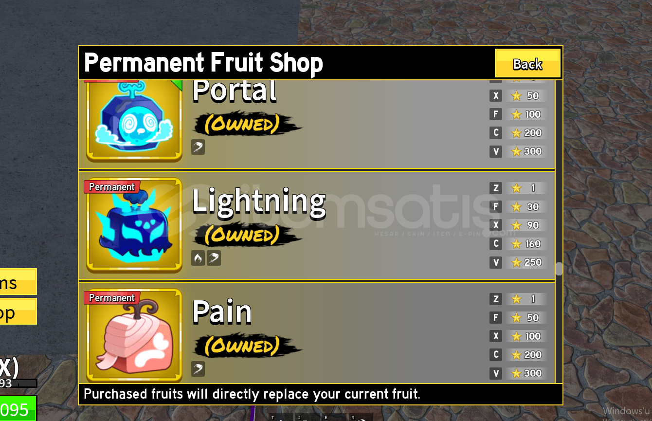 BloxFruit Permli Hesap Perm Dragon Ve Perm kit+ BloxFruit Permli Hesap Perm Dragon Ve Perm kit+