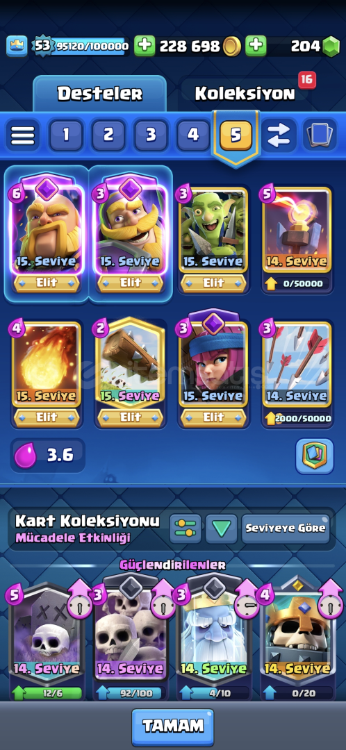Bol evrimli 10k kupa clash royale hesabı Bol evrimli 10k kupa clash royale hesabı