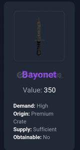 Booga booga reborn 1x bayonet 
