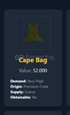 Booga Booga Reborn 1x cape bag
