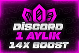 ⭐️[BOTLU] DİSCORD 1 AYLIK 14X BOOST + GARANTİ