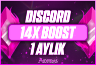 ⭐ [BOTSUZ]⭐ 1 AYLIK 14X SERVER BOOST⚡HIZLI