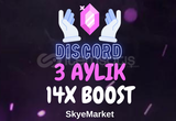 ⭐BOTSUZ+⭐DİSCORD 3 AYLIK 14X BOOST