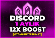 ⭐[BOTSUZ] DİSCORD 1 AYLIK 12X BOOST⭐