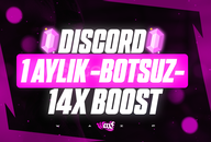 ⭐[BOTSUZ] Discord 1 Aylık 14X Server Boost