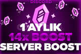 ⭐️[BOTSUZ] DİSCORD 1 AYLIK 14X BOOST⭐️