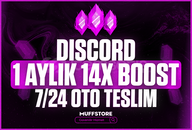 ⭐️[BOTSUZ] DİSCORD 1 AYLIK 14X BOOST⭐️