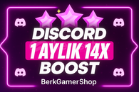 ⭐️[BOTSUZ] DİSCORD 1 AYLIK 14X BOOST⭐️