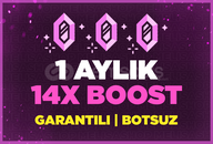 ⭐️[BOTSUZ] DİSCORD 1 AYLIK 14X BOOST⭐️