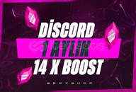 ⭐DİSCORD 1 AYLIK 14X BOOST EN KALİTELİSİ⭐