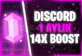 ⭐️[BOTSUZ] DİSCORD 1 AYLIK 14X BOOST