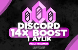 ⭐️[BOTSUZ] DİSCORD 1 AYLIK 14X BOOST⭐️