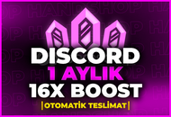 ⭐[BOTSUZ] DİSCORD 1 AYLIK 16X BOOST⭐