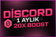 ⭐️[BOTSUZ] Discord 1 Aylık 20x Boost ⭐️