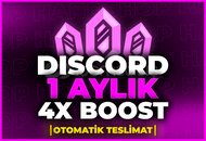 ⭐[BOTSUZ] DİSCORD 1 AYLIK 4X BOOST⭐