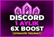 ⭐[BOTSUZ] DİSCORD 1 AYLIK 6X BOOST⭐