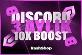 ⭐️[BOTSUZ] DİSCORD 3 AYLIK 10X BOOST⭐️