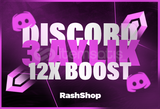 ⭐️[BOTSUZ] DİSCORD 3 AYLIK 12X BOOST⭐️