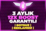 ⭐️[BOTSUZ] DİSCORD 3 AYLIK 12X BOOST⭐️