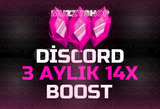 ⭐️[BOTSUZ] DİSCORD 3 AYLIK 14X BOOST⭐️