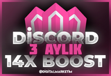 ⭐️[BOTSUZ] DİSCORD 3 AYLIK 14X BOOST⭐️