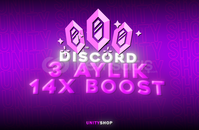⭐[BOTSUZ] DİSCORD 3 AYLIK 14X BOOST - HIZLI