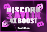 ⭐️[BOTSUZ] DİSCORD 3 AYLIK 4X BOOST⭐️