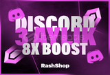 ⭐️[BOTSUZ] DİSCORD 3 AYLIK 8X BOOST⭐️