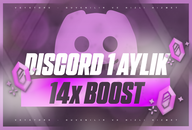 ⭐️ [BOTSUZ/HIZLI] DİSCORD 1 AYLIK 14X BOOST ✨