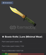 ★ Bowie Knife | Lore (Minimal Wear)